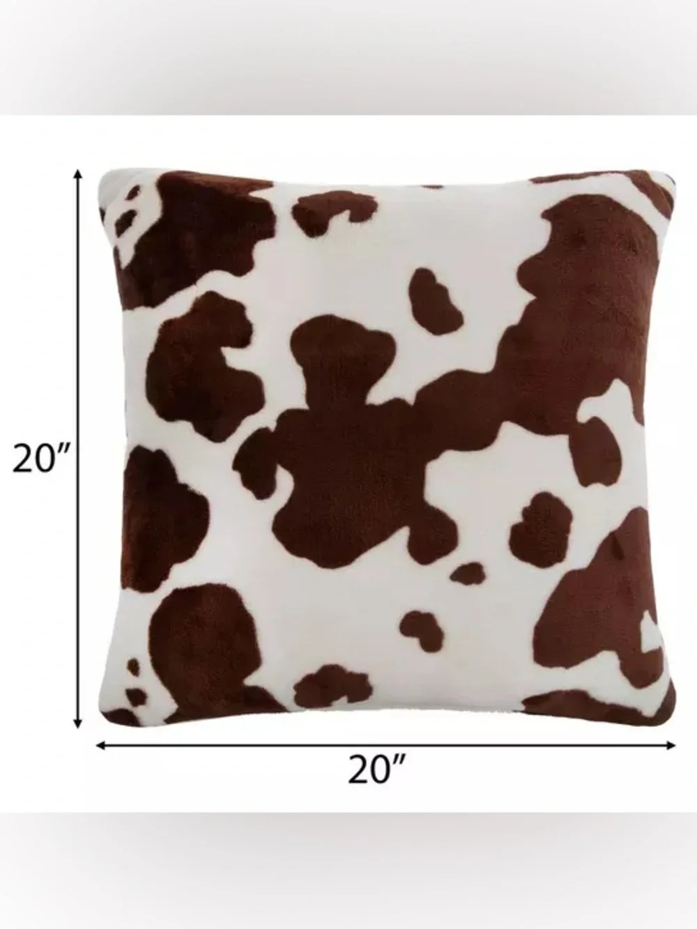 Cow Print Fleece Pillow